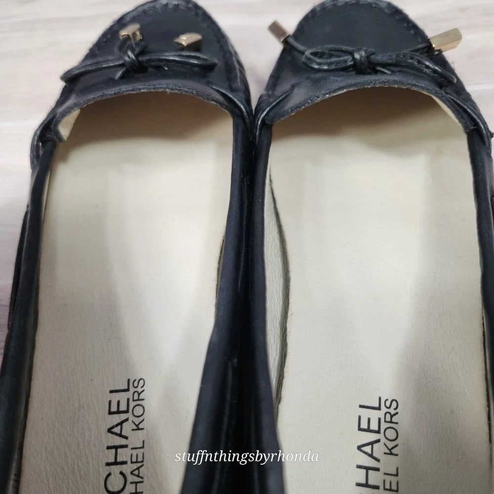 New Without Box Michael Kors Daisy Moc Flats Black Loafers Ladies Flats Sz 7M